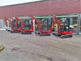 2025 Mole M20 mini excavators in a row