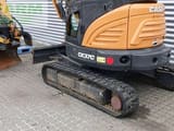 2021 CASE CX37C mini excavator, rear three-quarter view