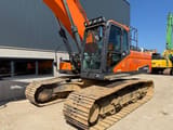 2018 Doosan DX340LC crawler excavator, side view