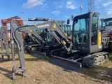 2023 Volvo ECR35D mini excavator, front three-quarter view