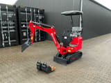 Field Construction HFT12 mini excavator, front three-quarter view