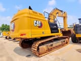 2022 Caterpillar 352 crawler excavator rear three-quarter view