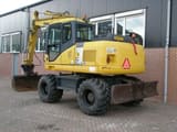 2008 Komatsu PW140-7 wheel excavator, rear three-quarter view