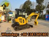 2023 Komatsu PC35MR mini excavator, rear three-quarter view
