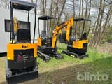 2025 JPC HT-12 mini excavator, rear and side view