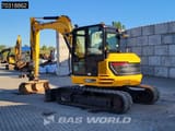 2022 JCB 90Z-2 mini excavator, rear three-quarter view