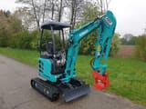 2021 Kobelco SK17SR-3E mini excavator, front three-quarter view