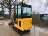 2022 JCB 16C-1 mini excavator rear three-quarter view