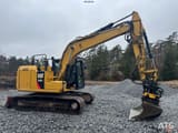 2017 Caterpillar 313FL crawler excavator, side profile view