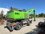 2020 Sennebogen 818-E excavator, rear three-quarter view