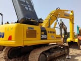 2024 Komatsu PC360 crawler excavator, rear three-quarter view
