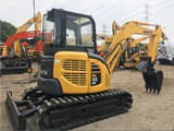 2020 Komatsu PC55MR crawler excavator, rear three-quarter view