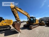 2023 Caterpillar 330-07 crawler excavator, front three-quarter view