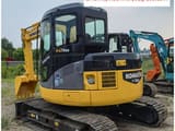 2022 Komatsu PC78US-6 mini excavator, rear three-quarter view