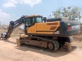 2026 Hyundai HX380L crawler excavator, rear three-quarter view