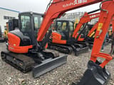 2023 Kubota KX163 mini excavator, front three-quarter view