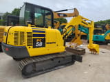 2020 Komatsu PC58 mini excavator, rear three-quarter view