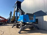 2022 Fuchs MHL320F material handler, rear three-quarter view