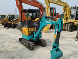 2019 Kubota U15 mini excavator, front three-quarter view