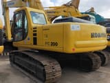 2018 Komatsu PC200-6 crawler excavator, rear three-quarter view