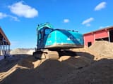 2016 Kobelco SK210 crawler excavator, rear three-quarter view