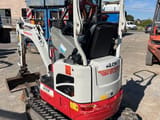 2023 Takeuchi TB210R mini excavator, rear three-quarter view