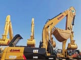 Caterpillar 340D crawler excavator, side profile view