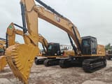 2024 Caterpillar 345GC crawler excavator, front three-quarter view