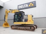 2018 Caterpillar 325F LCR crawler excavator, side profile view