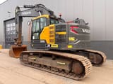 2018 Volvo ECR355EL crawler excavator, rear three-quarter view