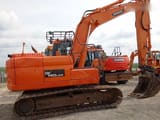 2014 Doosan DX140LCR crawler excavator, rear three-quarter view