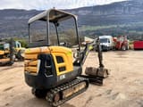 2015 Volvo EC18C mini excavator, rear three-quarter view