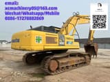 2020 Komatsu PC400 crawler excavator, rear three-quarter view