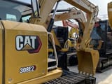 Caterpillar 308E2 mini excavator, side view