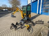 Berger Kraus BK950KS mini excavator, side view with attachments