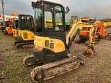 2019 Yanmar VIO 33-6 mini excavator, front three-quarter view
