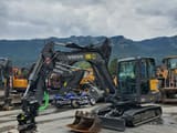 2021 Volvo EC60E mini excavator, side profile view
