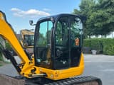 2015 JCB 8045 ZTS mini excavator cab side view