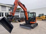 2024 Hitachi ZX65 USB-6 mini excavator, front three-quarter view