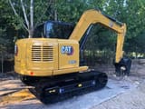 2020 Caterpillar 307E2 crawler excavator, rear three-quarter view