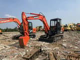 Doosan DH55 crawler excavator, side view