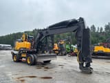 2021 Volvo EW220E TUNNEL wheel excavator, side profile view