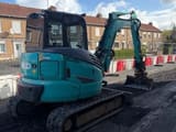 2020 Kobelco SK45 mini excavator, rear three-quarter view