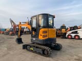 2025 Captok CK40 mini excavator, rear three-quarter view