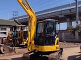 2016 Komatsu PC50MR-2 mini excavator, front three-quarter view