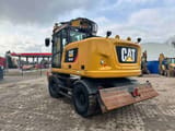 2019 Caterpillar M314F wheel excavator rear three-quarter view