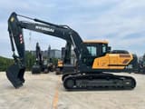 Hyundai HX220L crawler excavator, side profile view