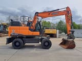 2023 Doosan DX160W-7 wheel excavator, side profile view