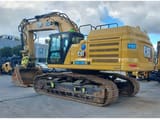 2021 Caterpillar 352 crawler excavator, side view