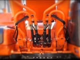 2020 Doosan DX420LC crawler excavator boom hydraulic detail